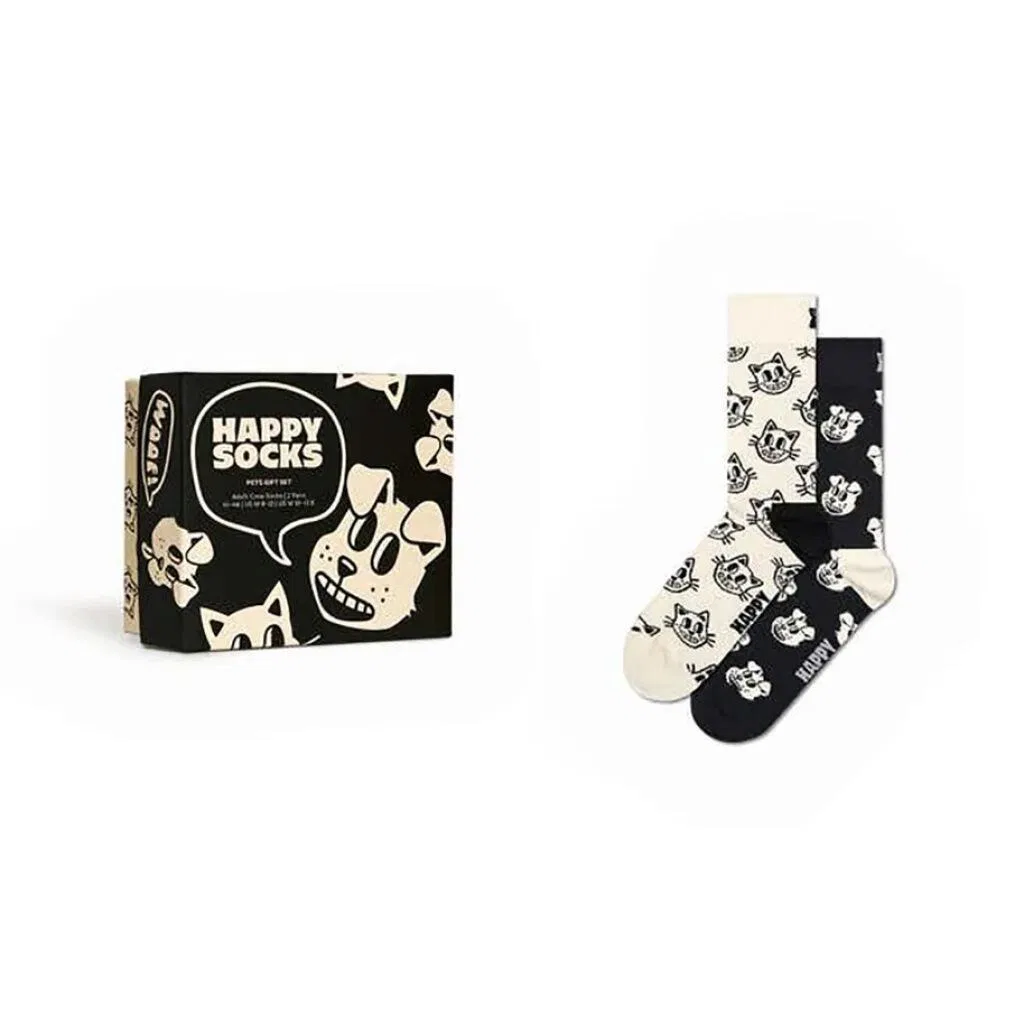 Детские носки с принтом Happy Socks Pack 2 Pets, Multicolor, Weiss