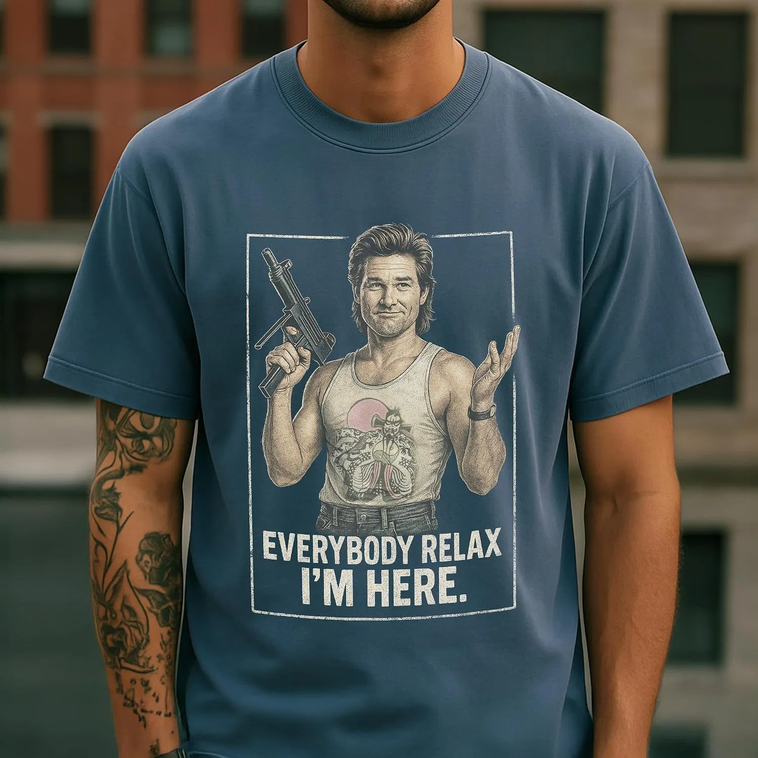 Футболка с принтом Big Trouble in Little China Comfort Colors, Denim