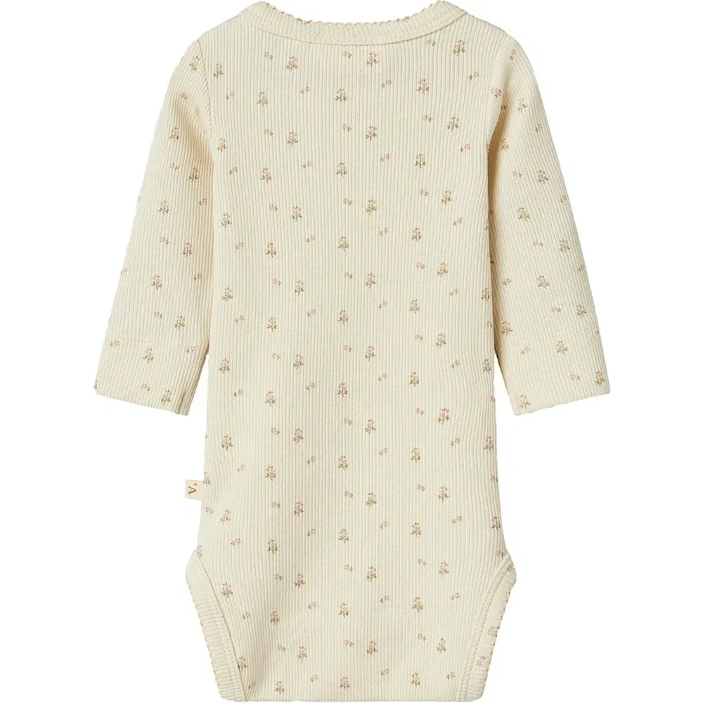 Боди с длинными рукавами Name It Gago Slim Lil Atelier, бежевый — фото 2