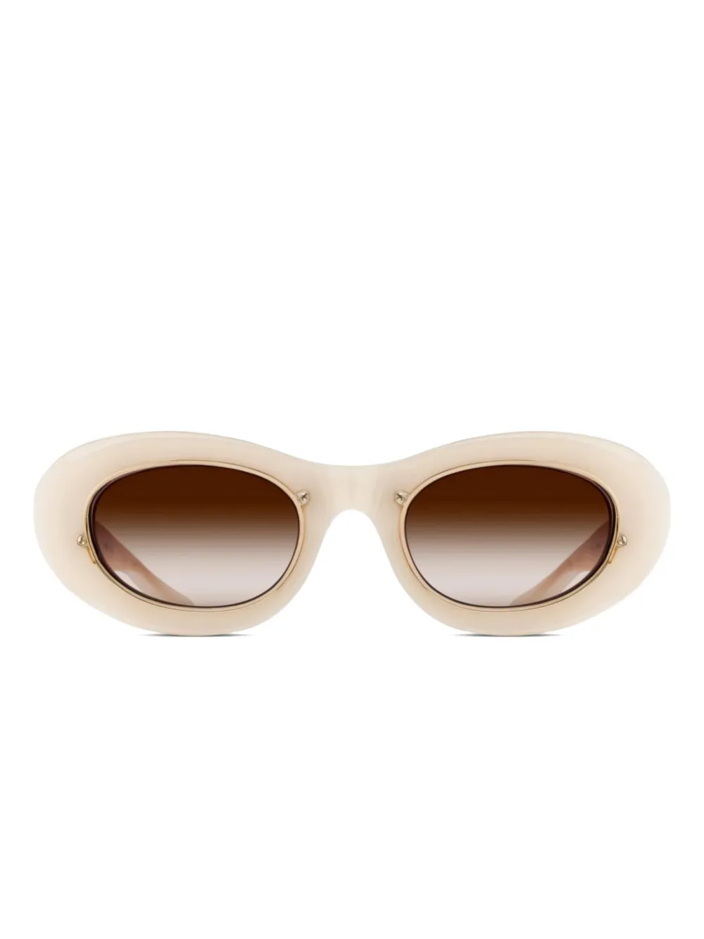 

Солнечные очки в овальной оправе Matsuda, молочно-белый