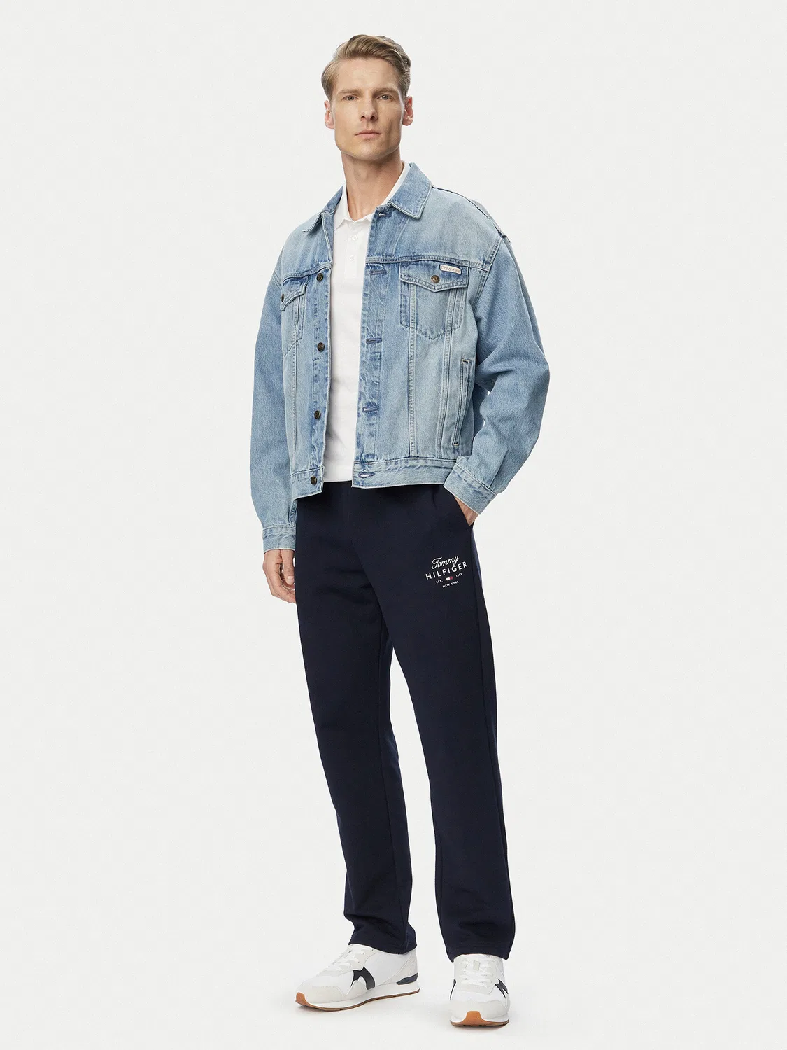 Мужские спортивные штаны стандартного кроя Script Stack Tommy Hilfiger, темно-синий — фото 2