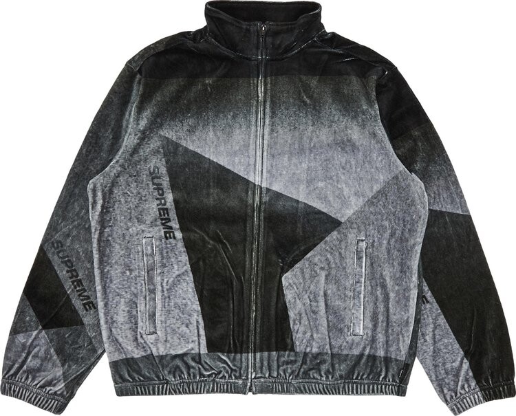 

Куртка Supreme Geo Velour Track Jacket Black, черный