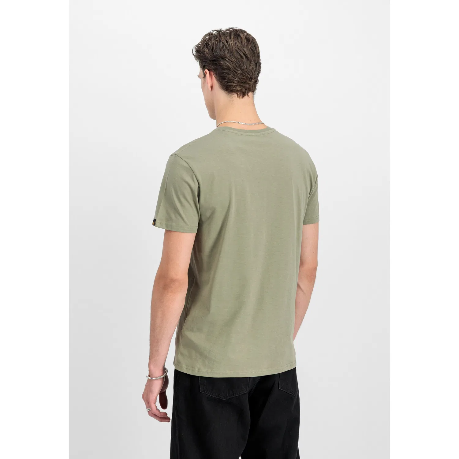 Детская футболка с логотипом Alpha Industries, Olive — фото 2