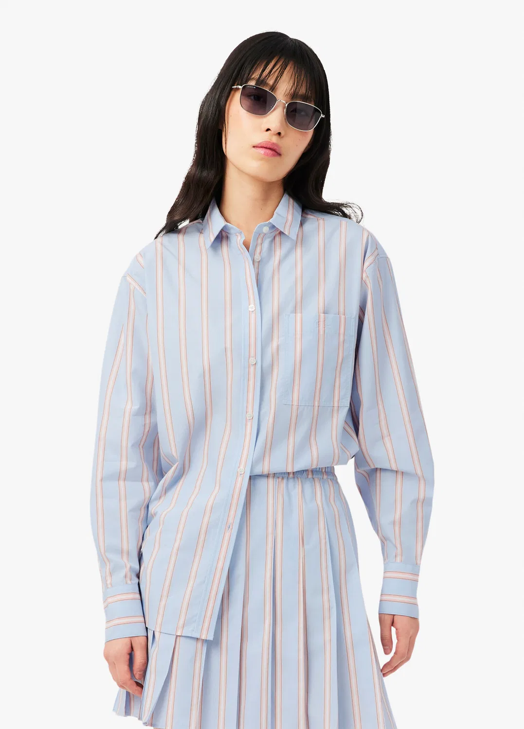 Рубашка Lacoste Mavi-48C Oversize Fit, Хлопковая — фото 2