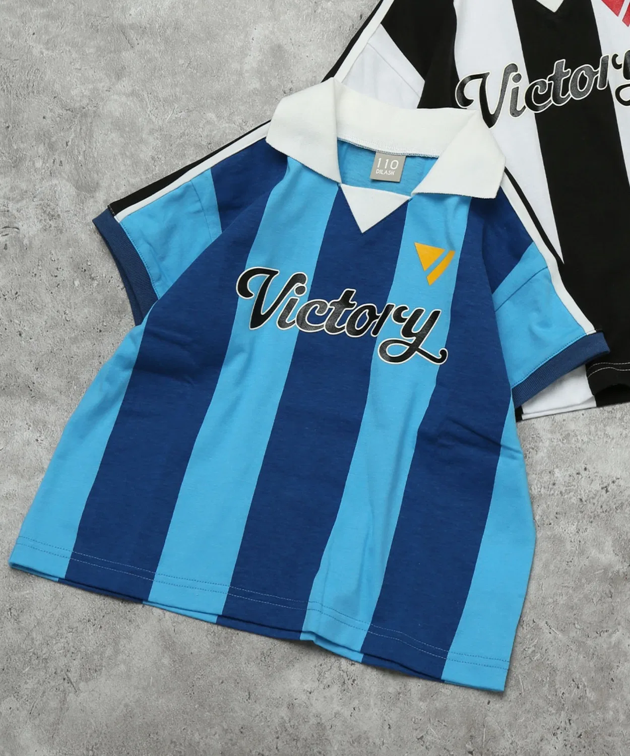 Детская футболка с воротником и принтом Game Shirt DILASH, Turquoise Blue