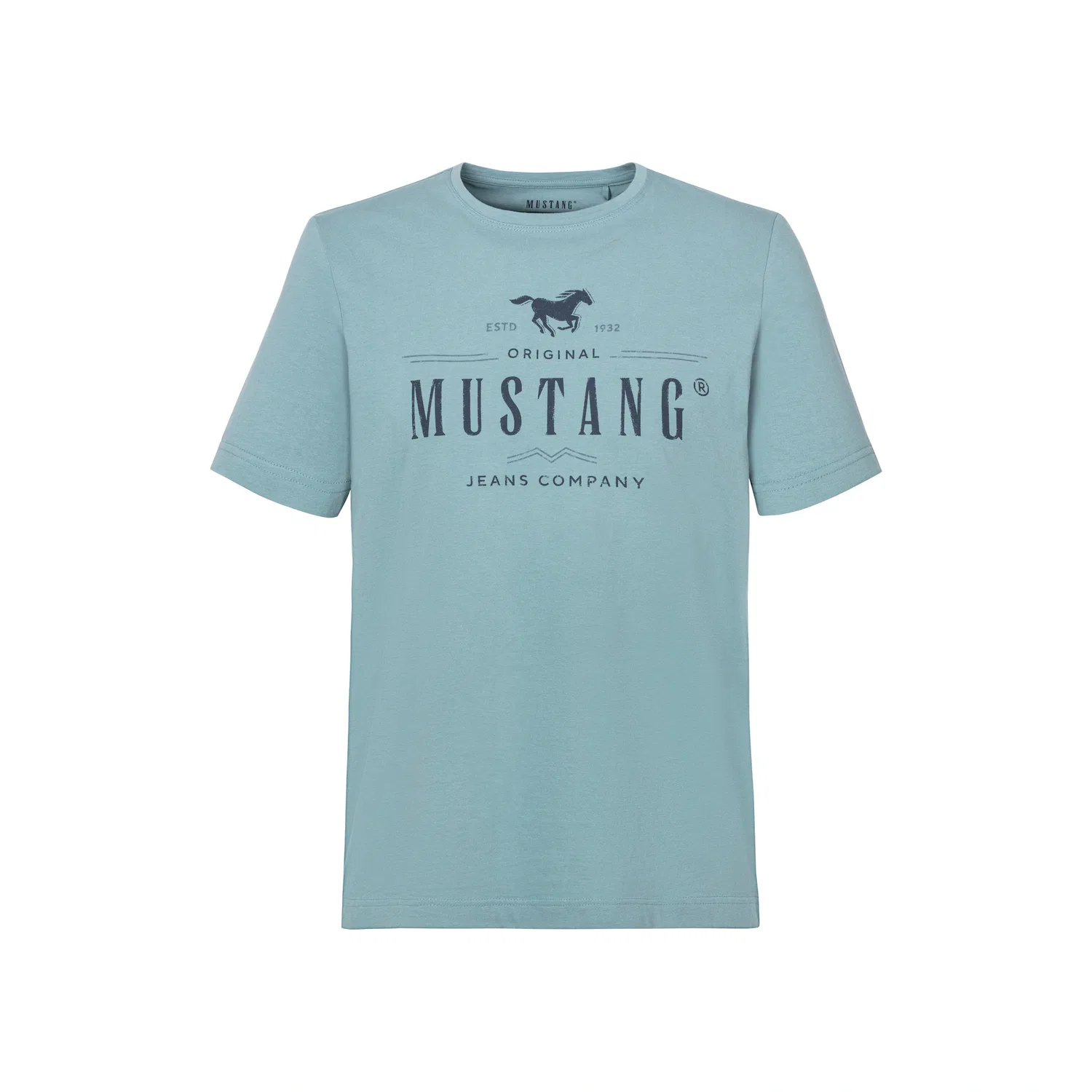Детская футболка с принтом MUSTANG, Smoke Blue — фото 4