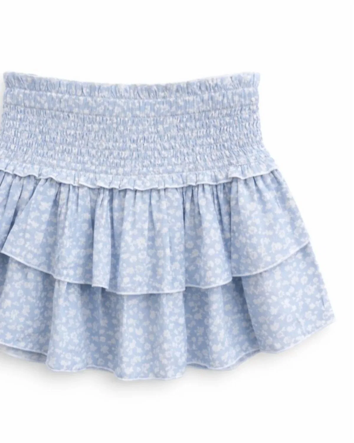 Детская юбка для девочек с оборками Brooke Blue Ditsy Floral KatieJnyc, Blue Ditsy Floral — фото 2