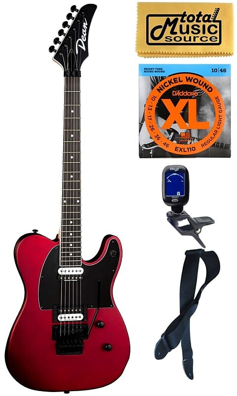 

Электрогитара Dean Nash Vegas Select Floyd Electric Guitar, Metallic Red Satin, Bundle