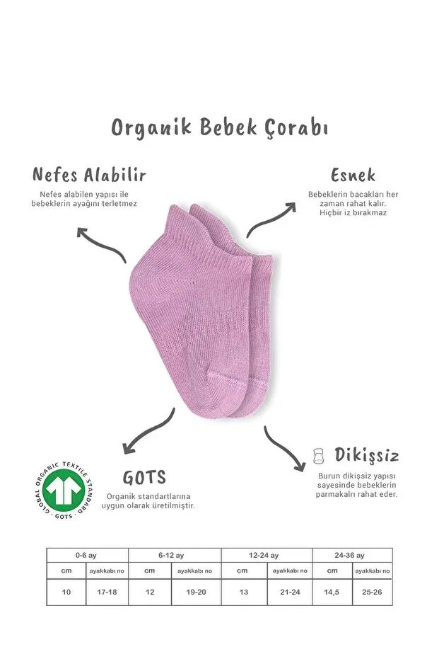 Детские носки для девочек органические 6-парные Bistyle, Rose Dry — фото 3