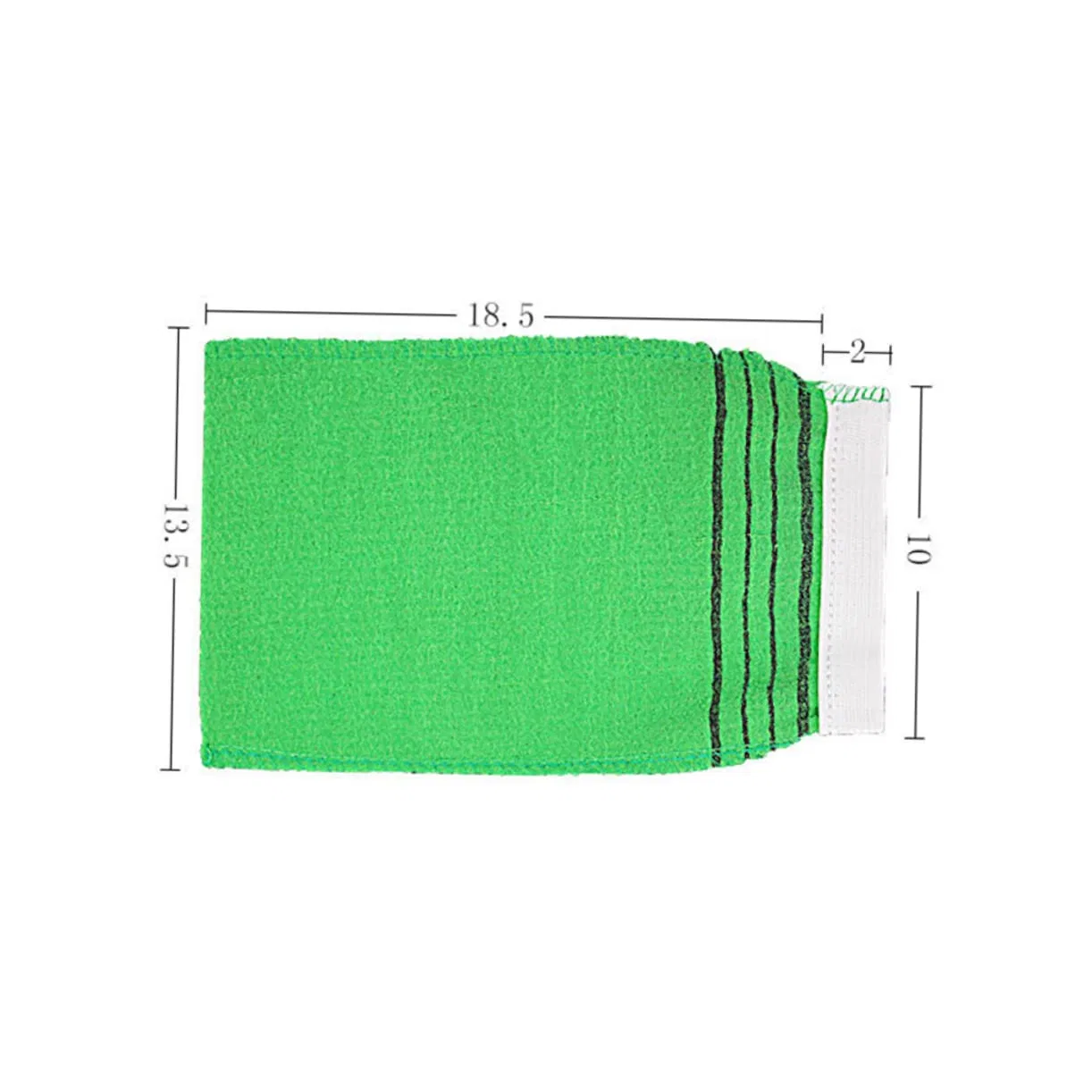 Мочалка для тела из искусственного шелка, Healeved, 30 шт, 18.5x13.5x0.8 см, Grün — фото 4