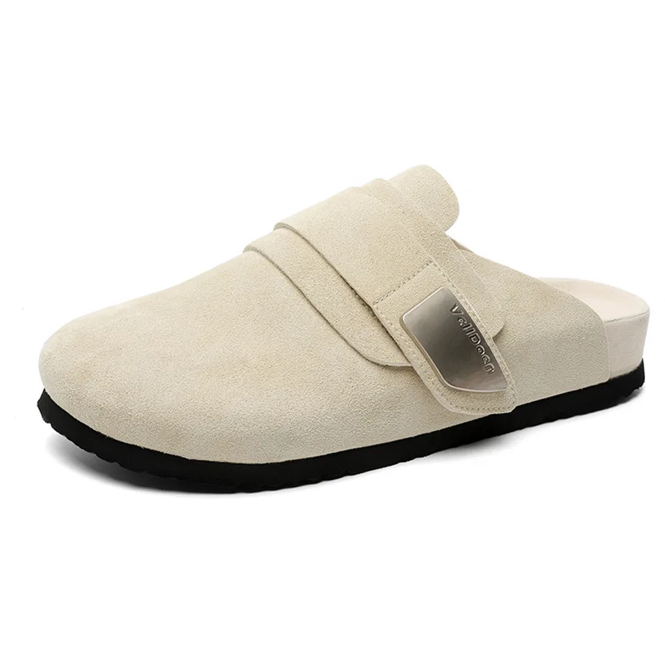 Детские закрытые тапочки из замши Lanza, Beige