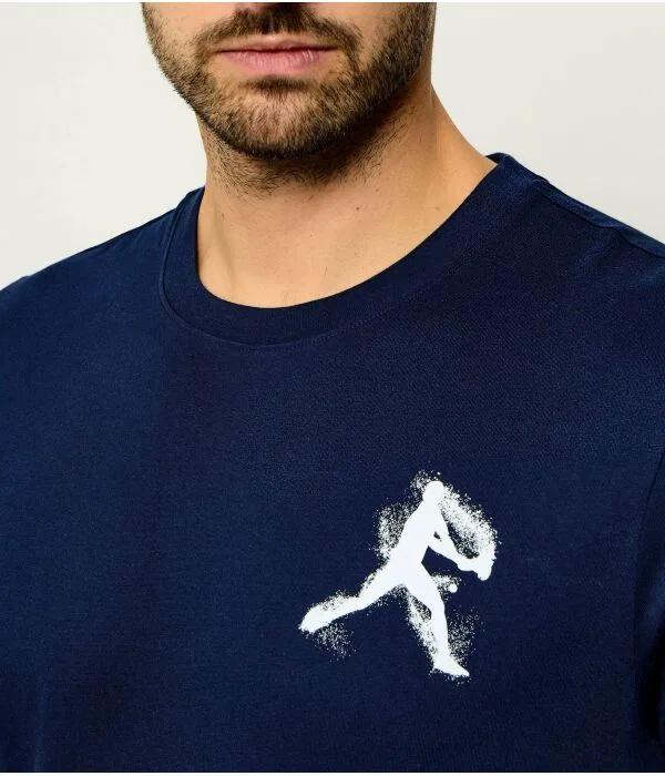 Мужская футболка с принтом Lacoste x Novak Djokovic, Blu Marino — фото 4