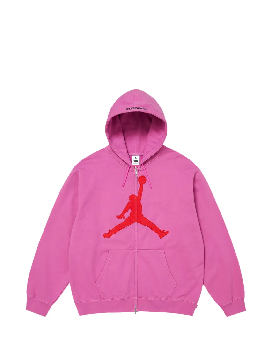 Худи на молнии из коллаборации с Jordan Supreme, розовый