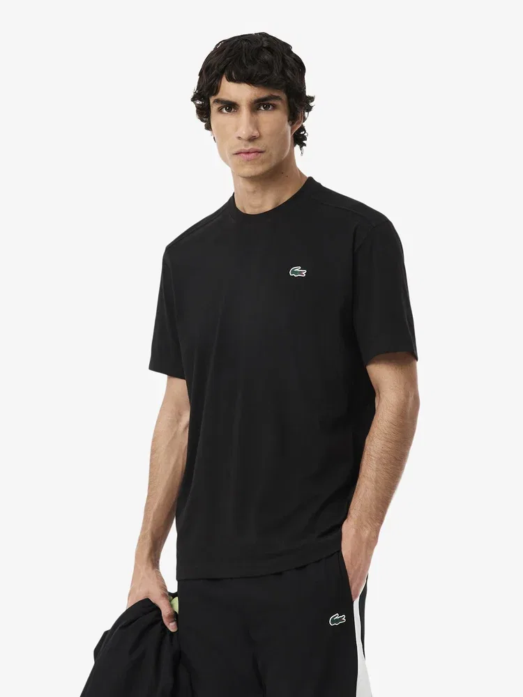 Футболка с коротким рукавом, хлопковая LACOSTE, Black