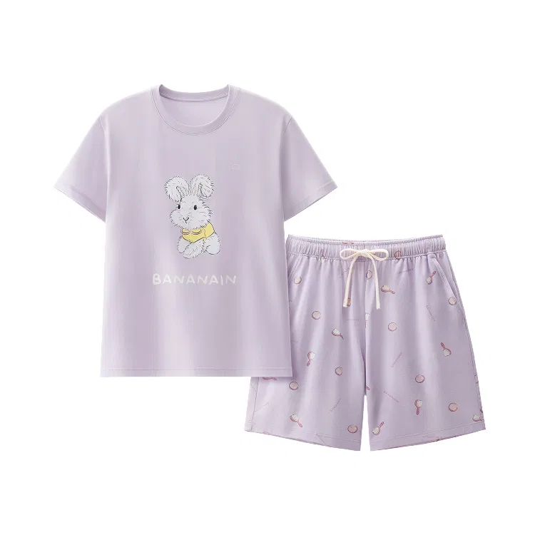 Детская пижама с длинным рукавом BANANA IN, Vivid Purple Angora Rabbit