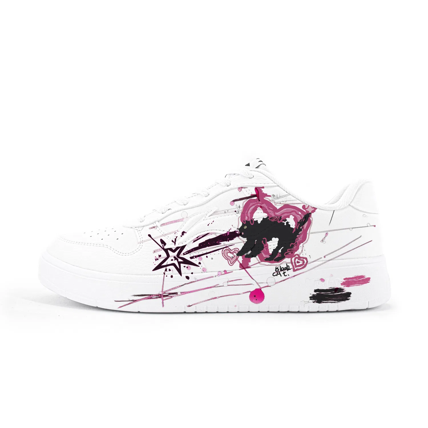 Детские скейт-кеды с принтом Li-Ning, White Black Pink Urban Chic Style Colorway — фото 3