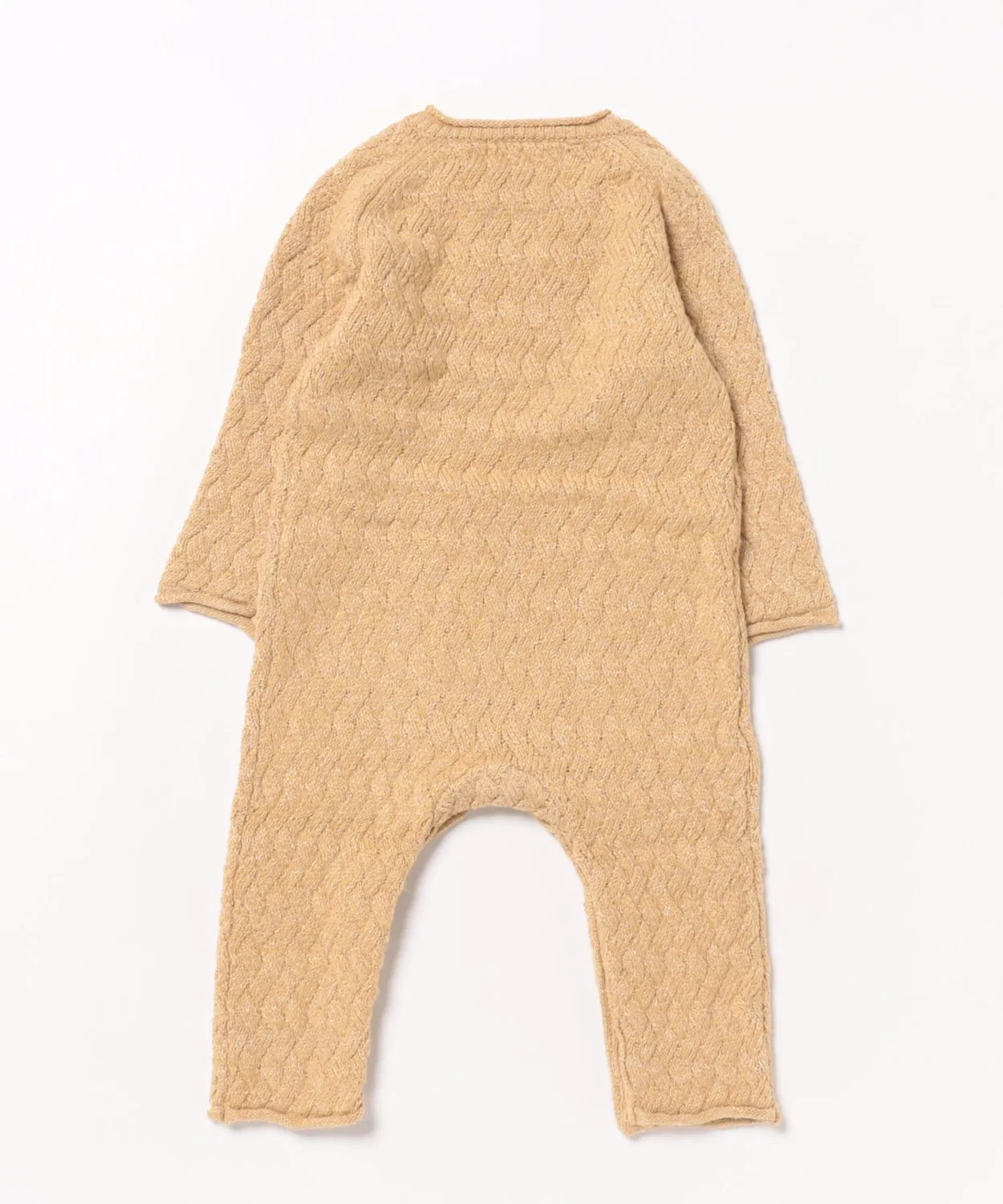 Детский трикотажный комбинезон-слинг с длинным рукавомCozy Heather Knit Jumpsuit Quincy Mae, Honey — фото 2