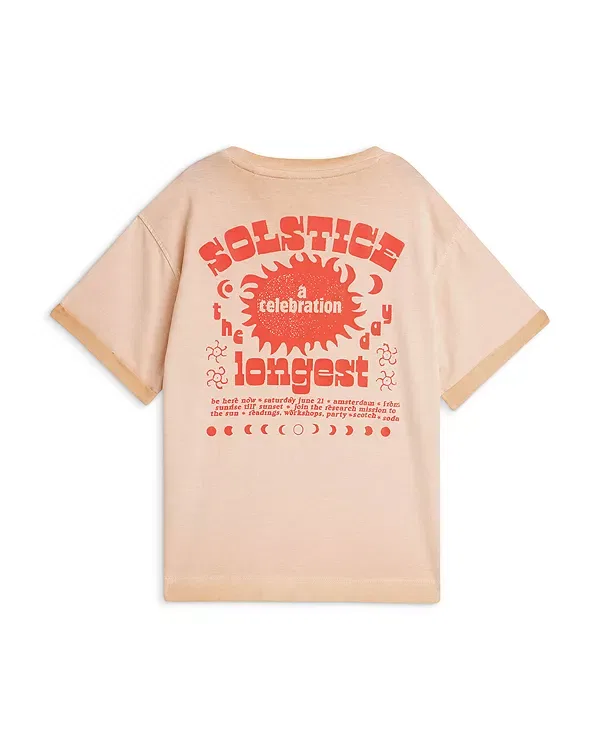 Детская футболка для мальчиков с принтом Boys' Front Artwork Relaxed Fit Tee Scotch & Soda, Coral Sand — фото 2