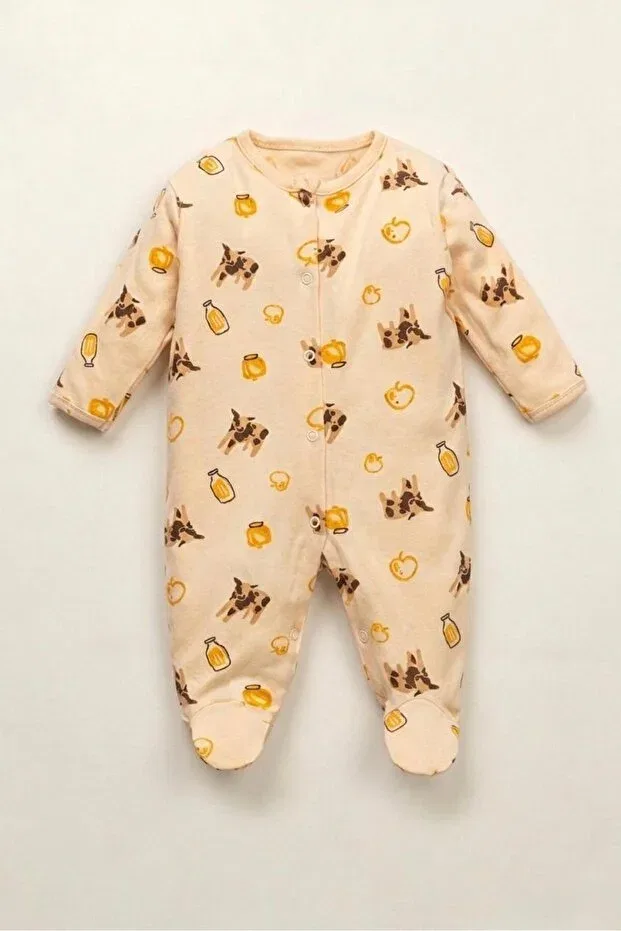 Детский комбинезон для мальчиков хлопковый комплект из 3 предметов Cow Pattern Mielco, Multicolor — фото 2
