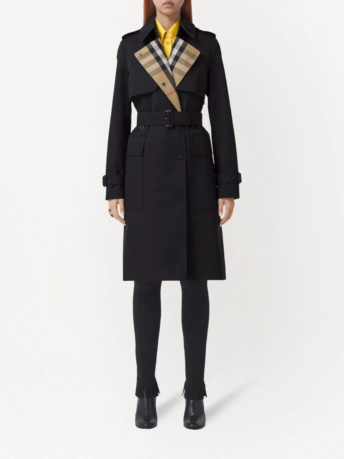 Пальто-тренч из габардина Burberry, черный — фото 2