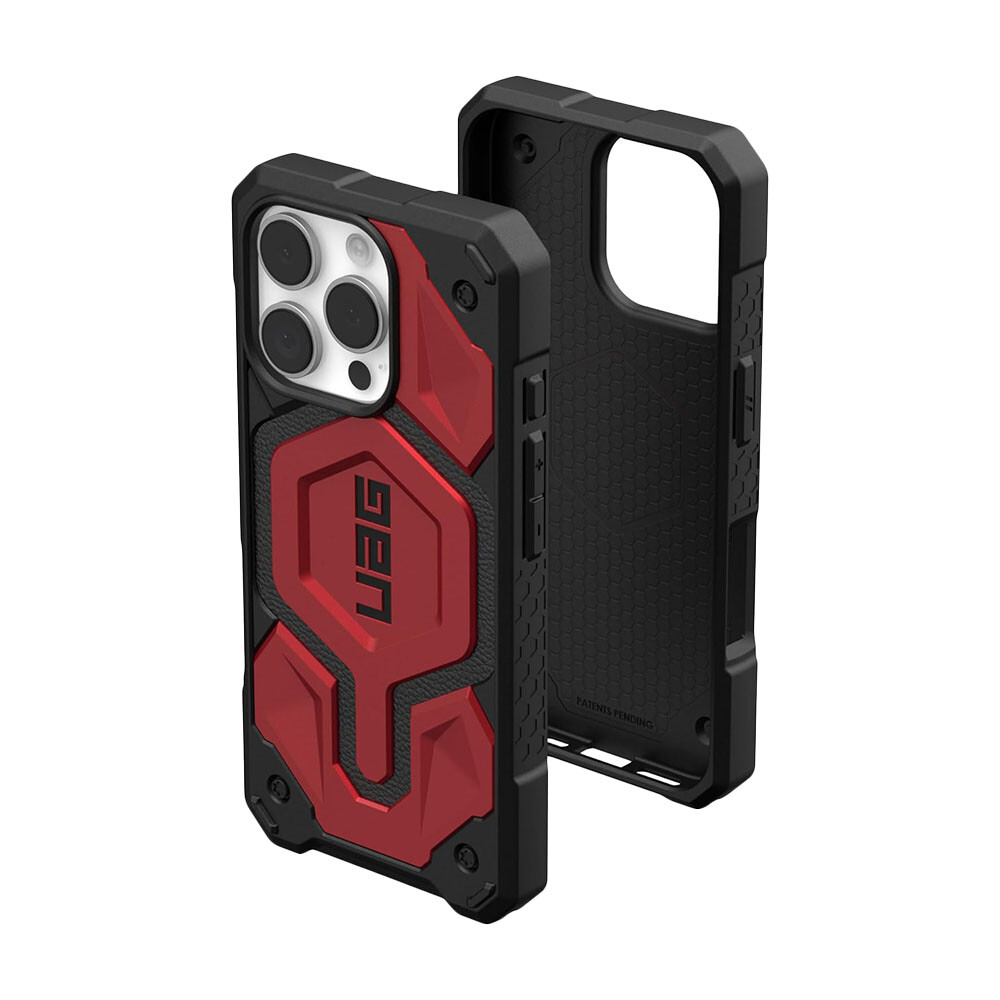 

Чехол UAG Monarch Pro для iPhone 16 Pro с MagSafe, Crimson, Красный, Чехол UAG Monarch Pro для iPhone 16 Pro с MagSafe, Crimson
