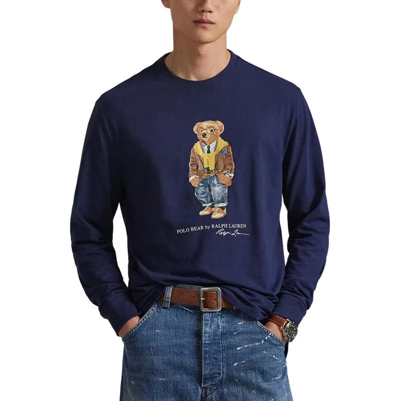 Мужская футболка с принтом Polo Bear Classic Version Polo Ralph Lauren, Marine Blue