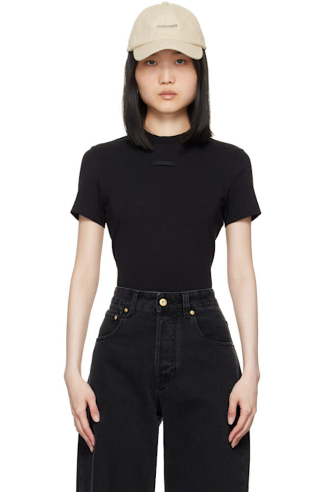 

Черная футболка Les Classiques 'Le t-shirt Gros Grain' JACQUEMUS