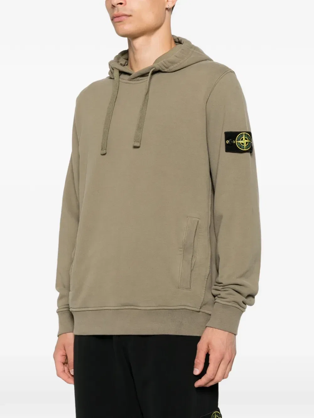 Толстовка с логотипом-нашивкой Stone Island, зеленый — фото 3