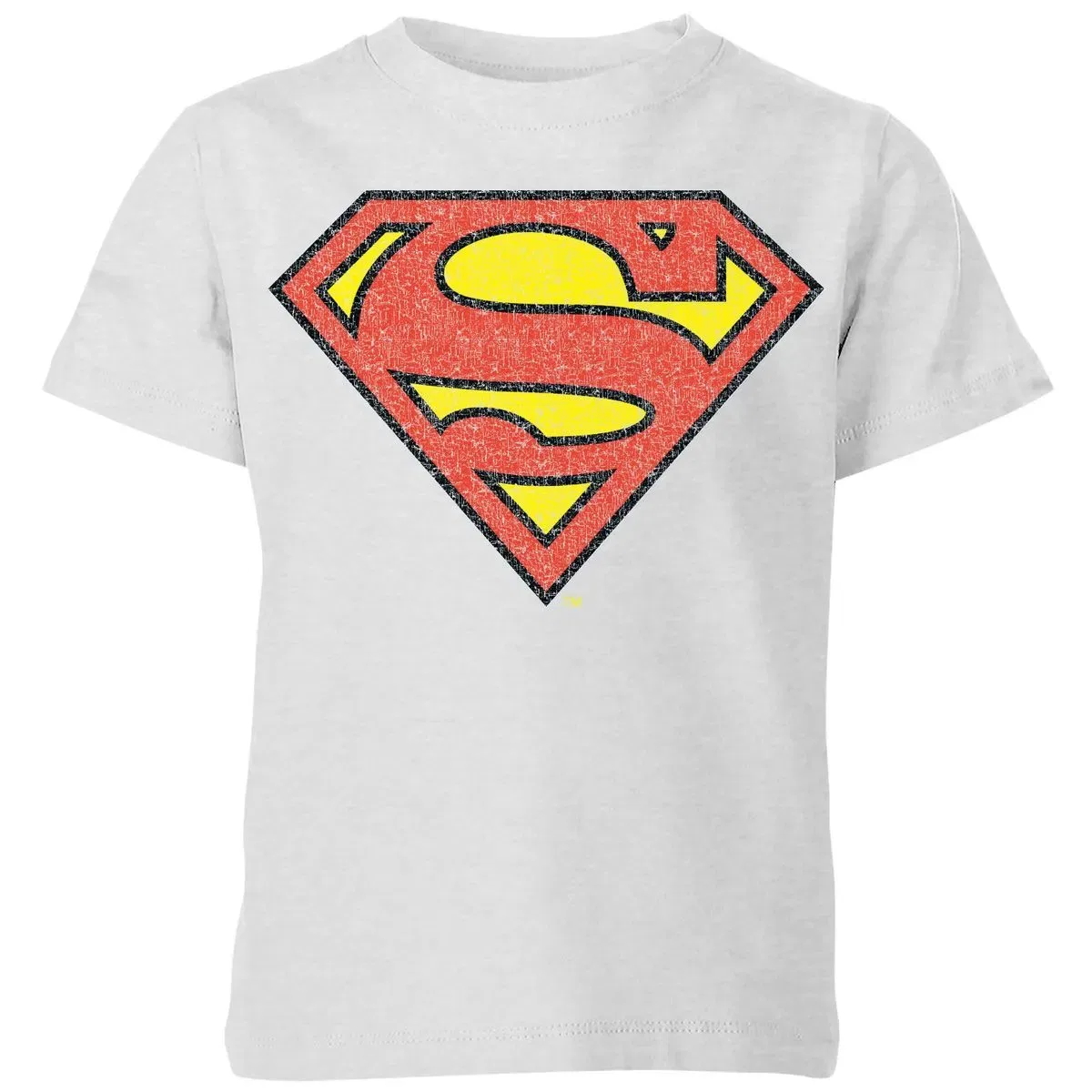 Детская футболка с принтом Superman Crackle Logo Zavvi, Grey