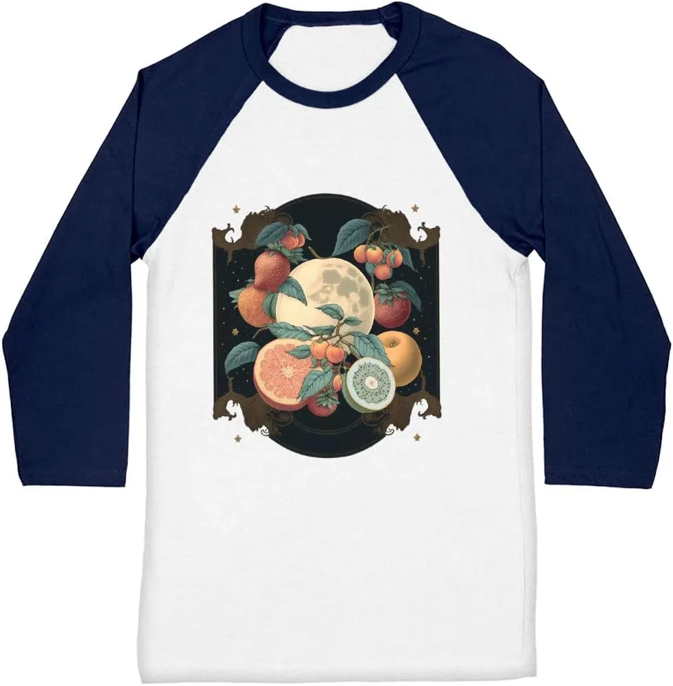 Футболка с графическим рисунком Lunar Fruit Long Sleeve, Navy White