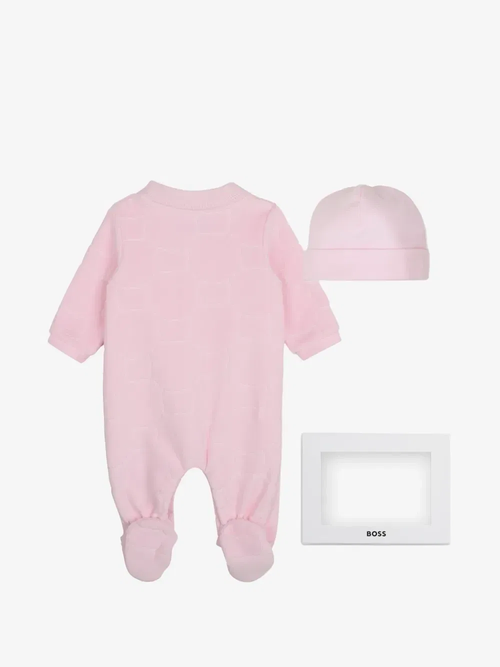 Комплект для новорожденного с нашивкой-логотипом Boss Kidswear, розовый — фото 2