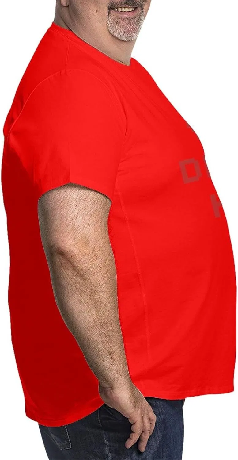 Мужская свободная футболка с фотопечатью Custom Big and Tall, Red — фото 4