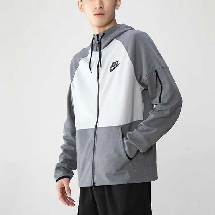 Куртка мужская с капюшоном на молнии Tech-Pack Nike, серая — фото 3
