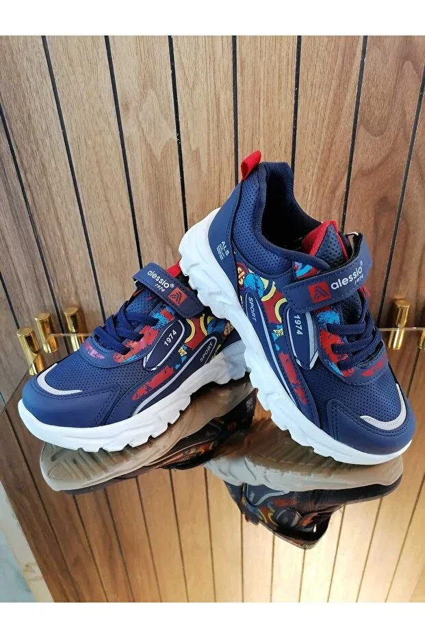 Детские кроссовки для мальчиков с легкой подошвой Özgür Kids, Navy Blue — фото 2