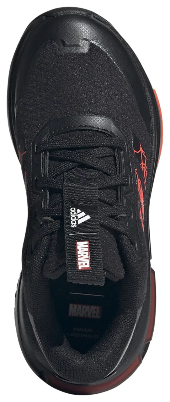 Детские кроссовки для мальчиков с дизайном Spider-Man, Racer x Spider-Man, adidas, Black/Black/Solar Red — фото 4