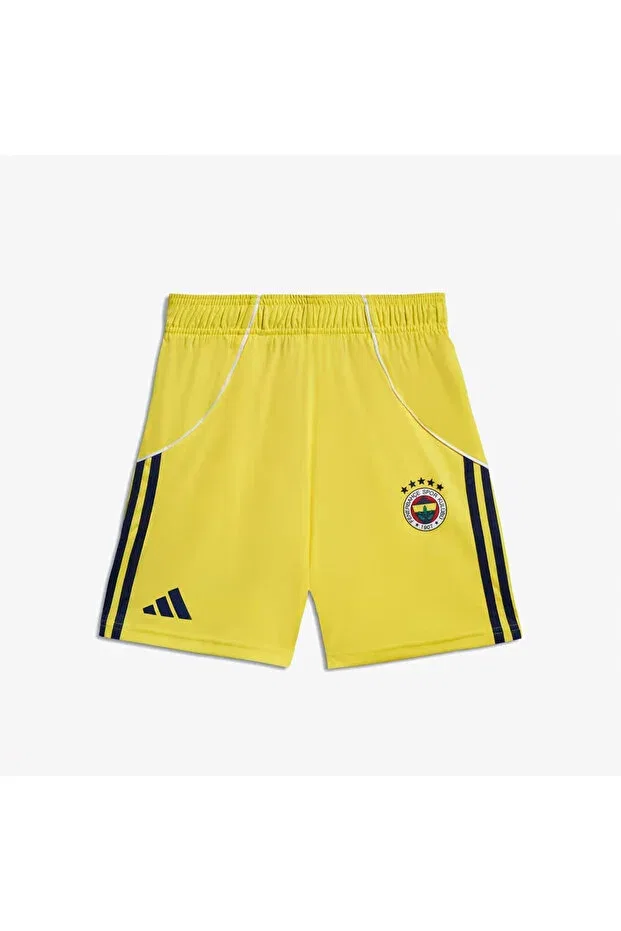Детские спортивные шорты с лицензионным принтом Fenerbahçe 25-26 kids yellow football away shorts Adidas, Yellow