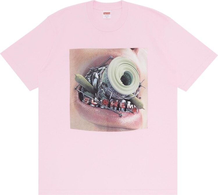 

Футболка Supreme Braces Tee 'Light Pink', розовый