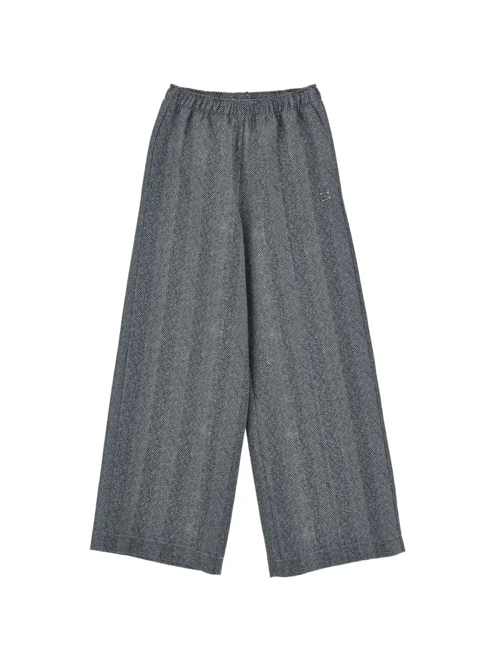 Брюки в елочку с эластичным поясом Ermanno Scervino Junior, серый