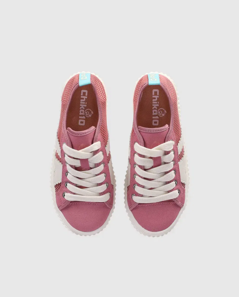 Детские кроссовки для девочек с перфорацией Chika10 Kids, Rosa — фото 4