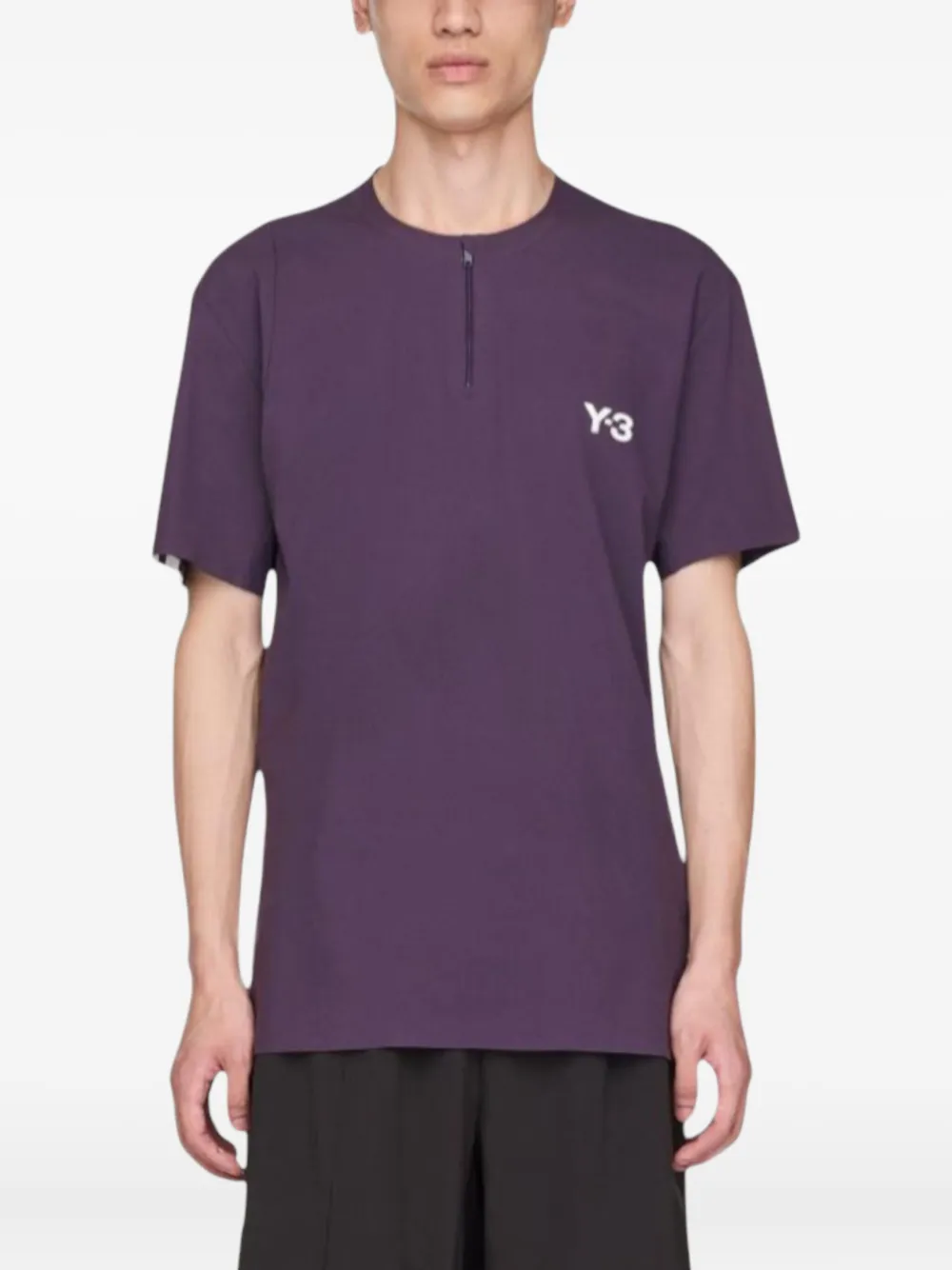 Футболка с застежкой-молнией на горловине Y-3, фиолетовый — фото 4