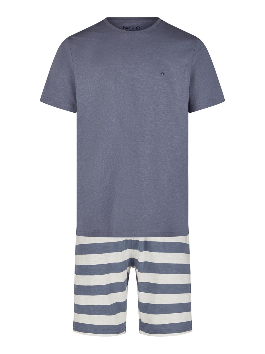 

Короткая пижама Phil & Co. Berlin Lounge Dreams, серый/белый