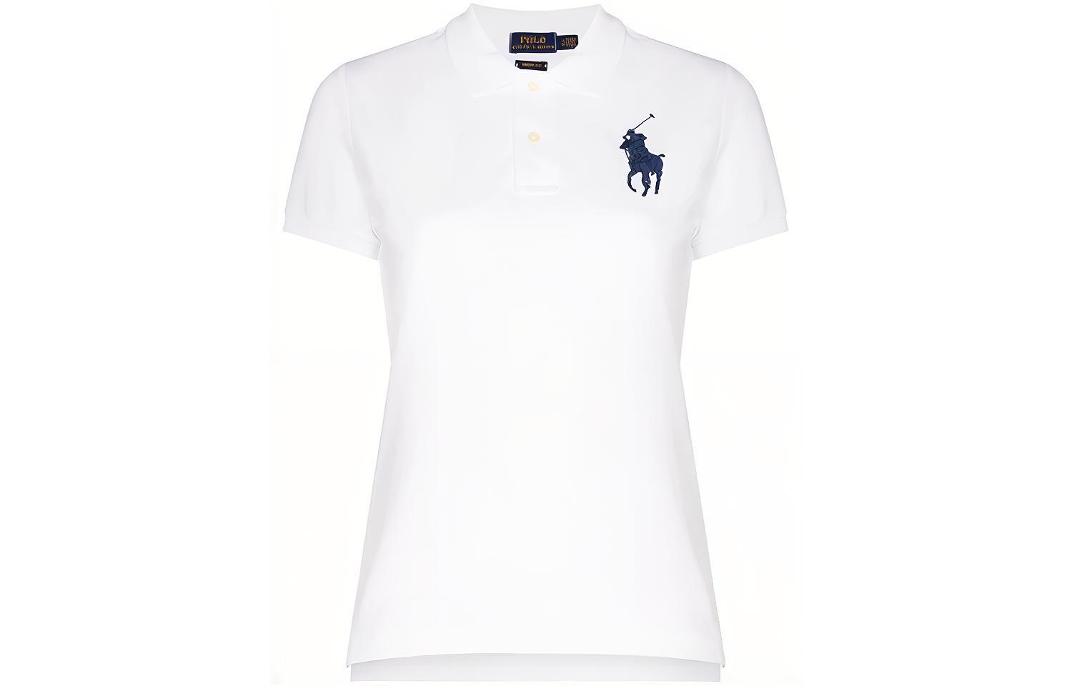 

Поло с вышивкой пони Polo Ralph Lauren, белый