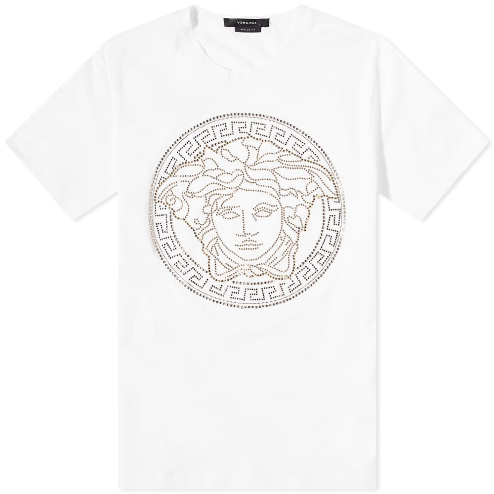 

Футболка Versace Embellished Medusa Tee, Белый, Футболка Versace Embellished Medusa Tee