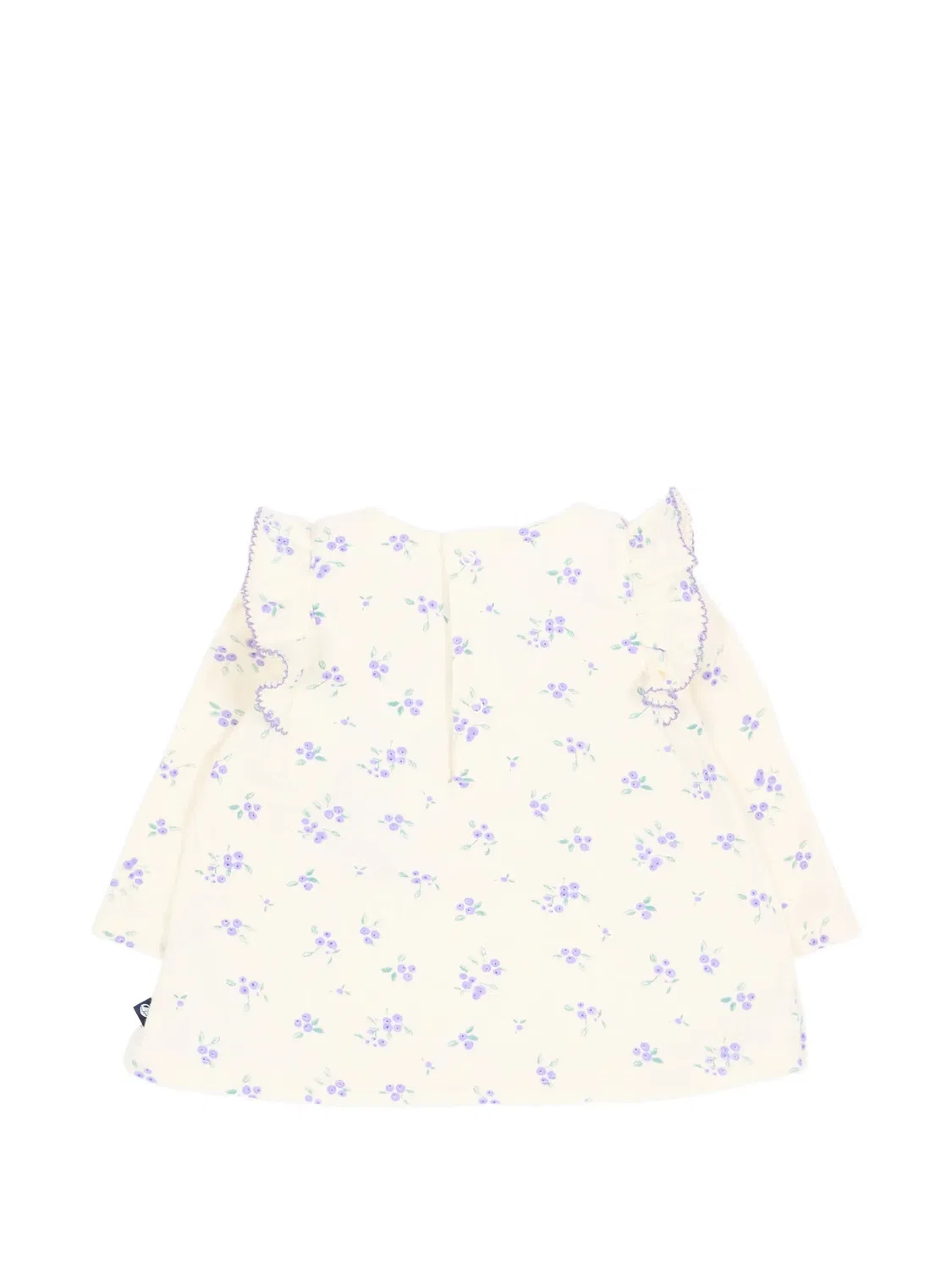 Блузка с оборками и цветочным принтом Petit Bateau, белый — фото 2