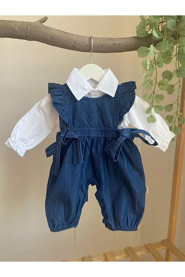 Детский комбинезон для девочек джинсовый Butik, Navy Blue