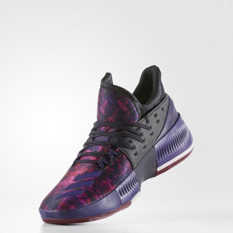 Кроссовки Adidas Dame 3, фиолетовый/черный — фото 3
