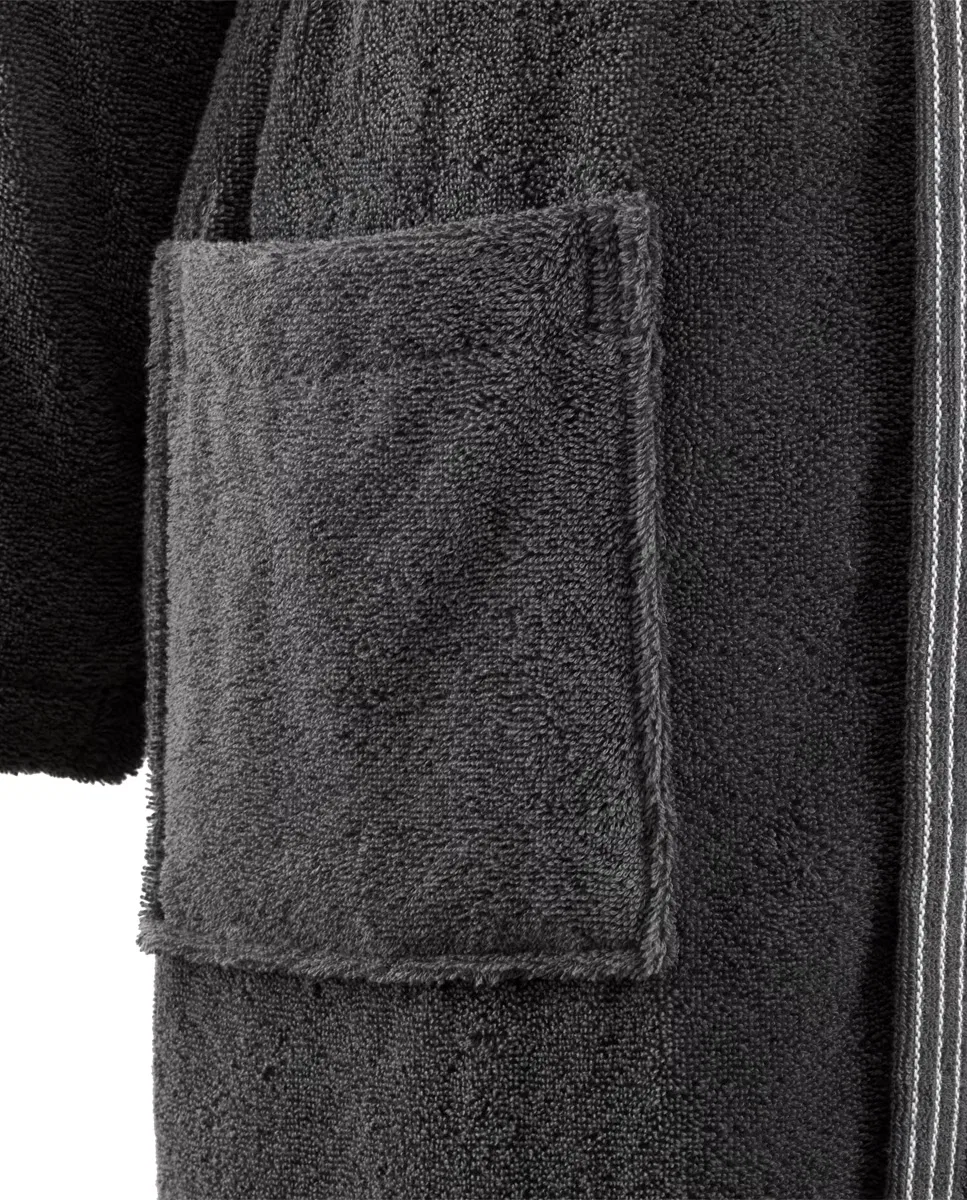 Халат из хлопка, 400 Gr/m2 Edge, Hugo Boss, графитовый — фото 3