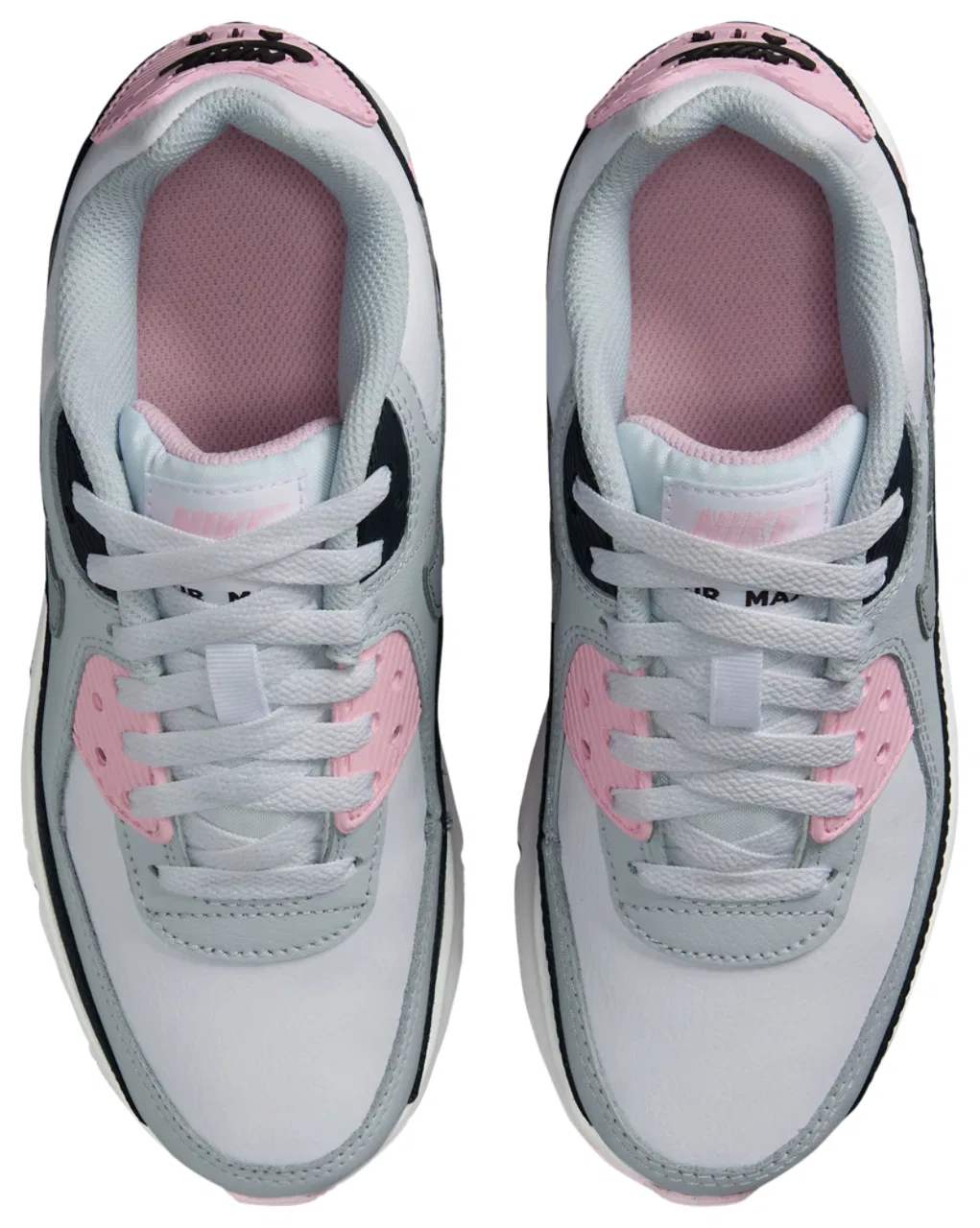 Кроссовки для девочек Air Max 90 Nike, серый/розовый — фото 4