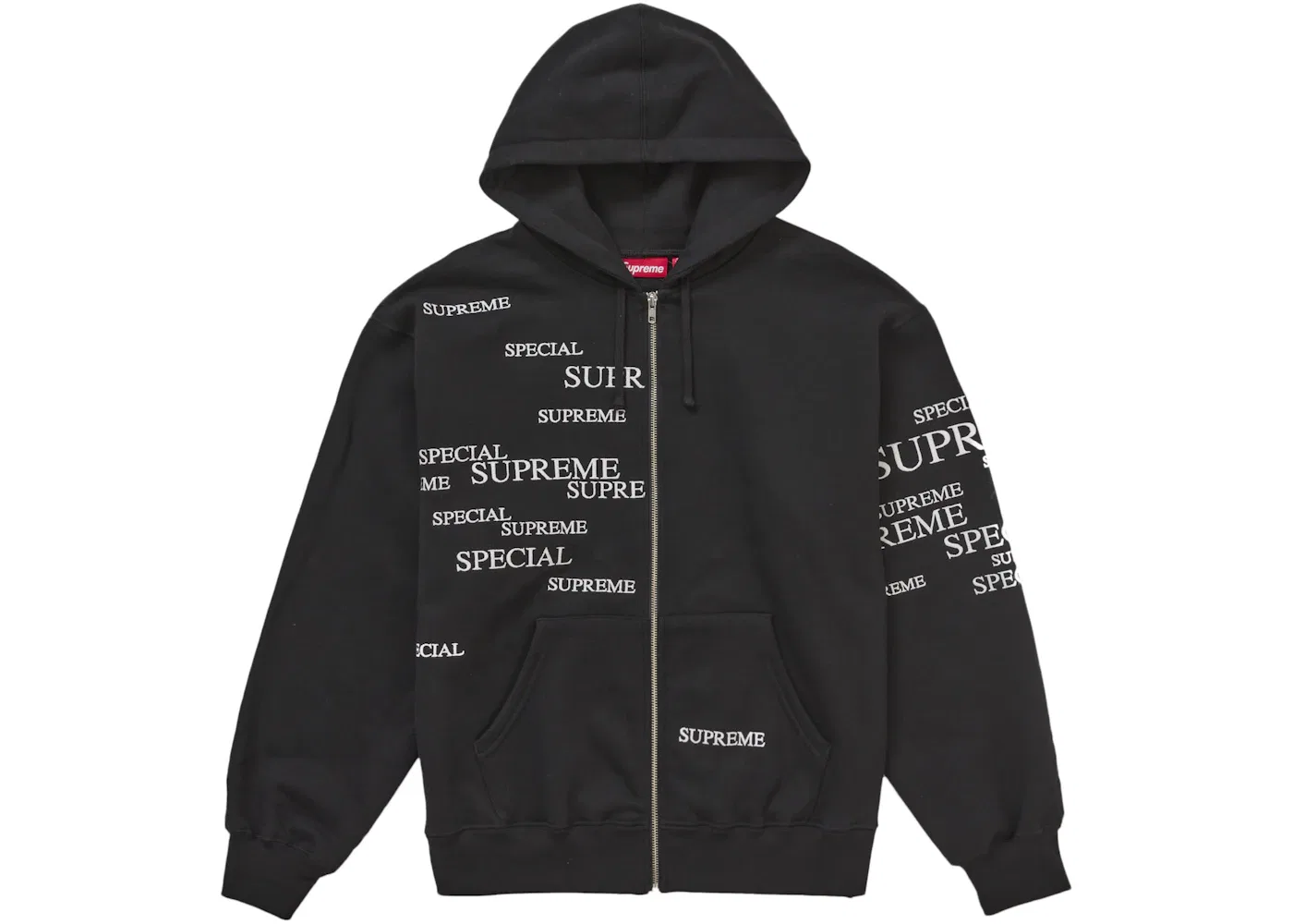 Мужской худи с молнией Supreme Special Zip Up Hooded Sweatshirt Supreme, Black