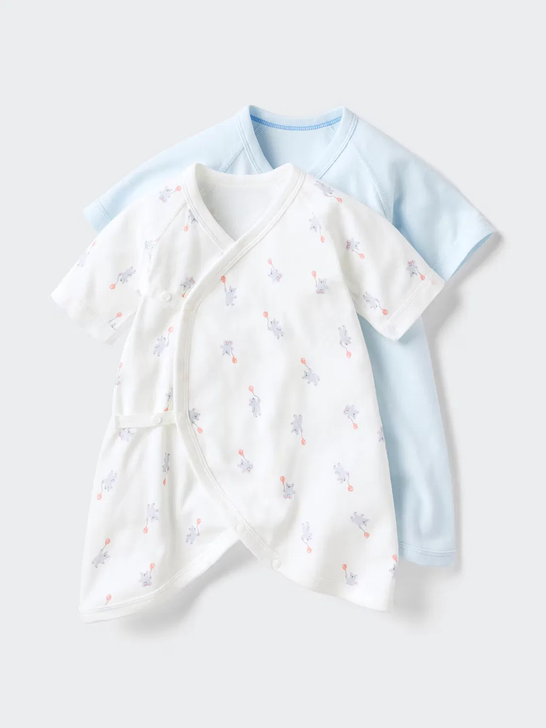 Комплект боди Uniqlo, для девочек, светло-голубой
